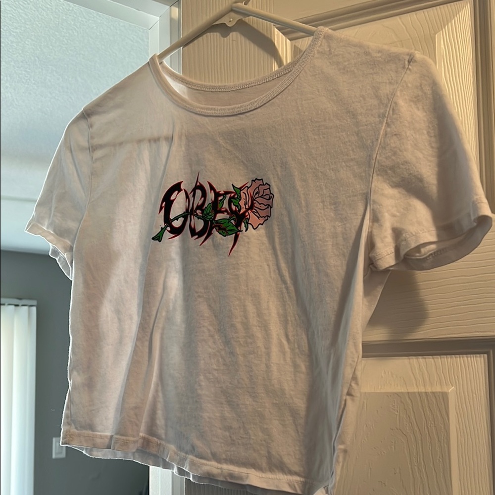 Obey White Cotton Top